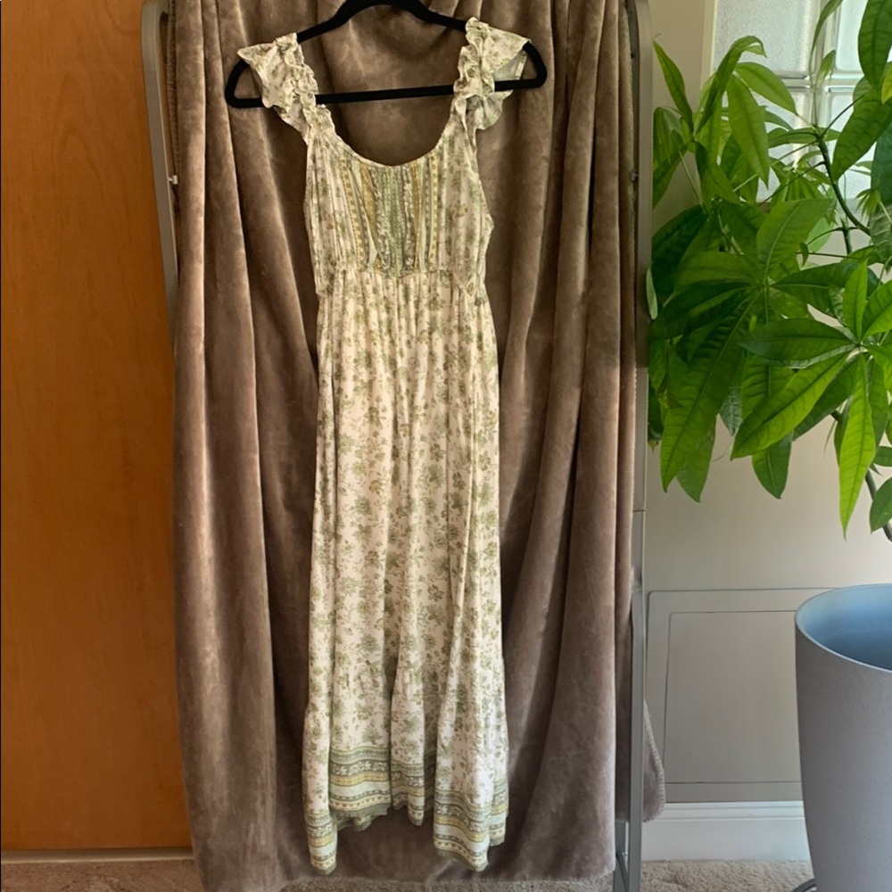 Blu Pepper Green Patterned Dress